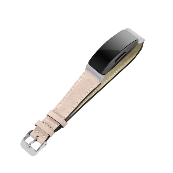 Fb.l21.3 Angle Beige StrapsCo Leather Watch Band Strap With Contour Stitching For Fitbit Inspire & Inspire HR