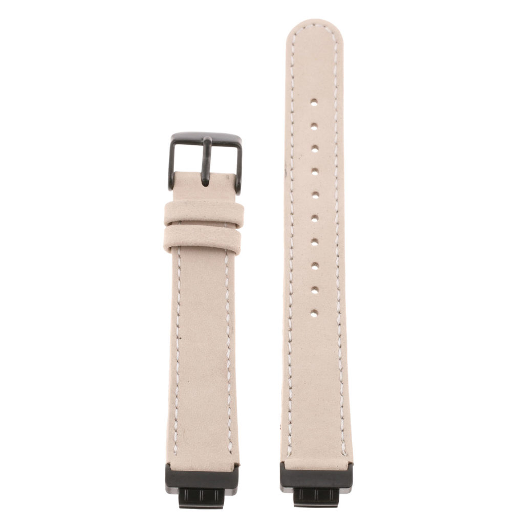 Double Wrap Leather Band For Fitbit Inspire & Inspire HR - Grommet Design With Silver Buckle