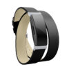 Fb.l31.1 Angle Black StrapsCo Double Wrap Around Leather Watch Band Strap For Fitbit Inspire & Inspire HR