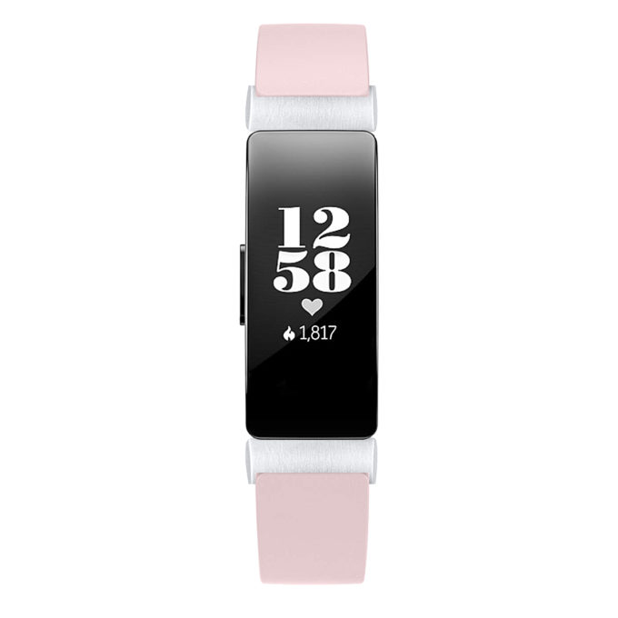 Fb.l31.13 Up Pink StrapsCo Double Wrap Around Leather Watch Band Strap For Fitbit Inspire & Inspire HR