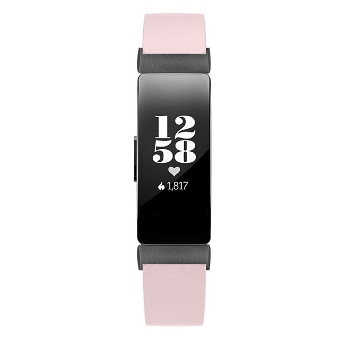Fb.l31.13.mb Up Pink With Black Buckle StrapsCo Double Wrap Around Leather Watch Band Strap With Black Buckle For Fitbit Inspire & Inspire HR