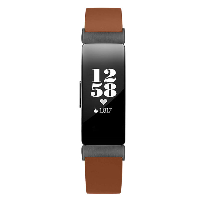 Fb.l31.2.mb Up Brown With Black Buckle StrapsCo Double Wrap Around Leather Watch Band Strap With Black Buckle For Fitbit Inspire & Inspire HR