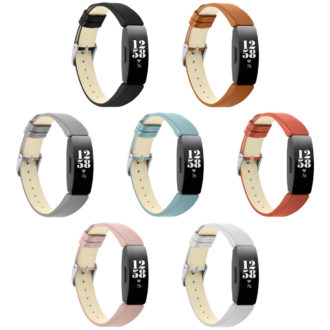 Fb.l32 All Colors StrapsCo Smooth Leather Watch Band Strap For Fitbit Inspire & Inspire HR