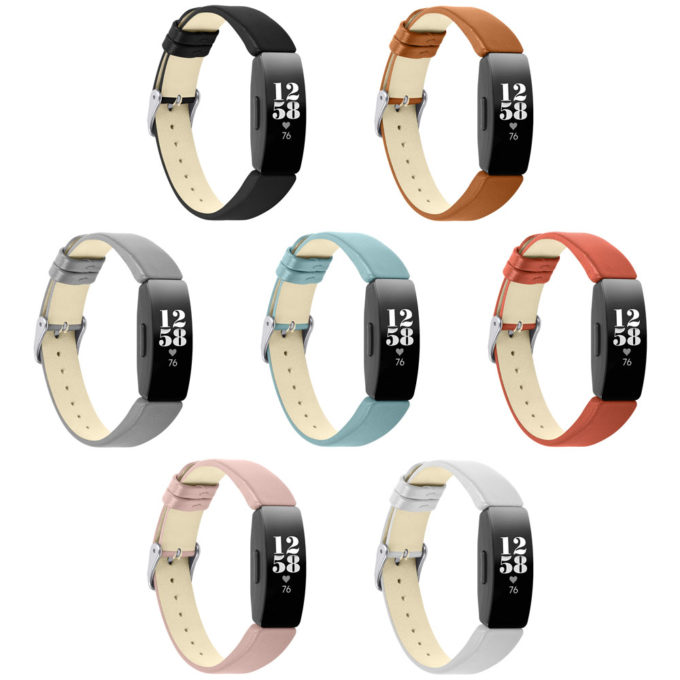 Fb.l32 All Colors StrapsCo Smooth Leather Watch Band Strap For Fitbit Inspire & Inspire HR