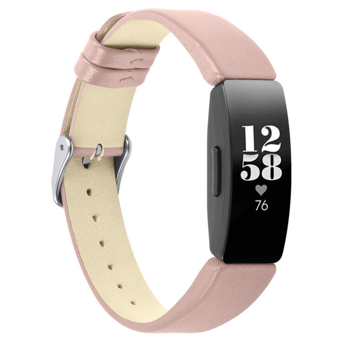 Fb.l32.13 Main Pink StrapsCo Smooth Leather Watch Band Strap For Fitbit Inspire & Inspire HR