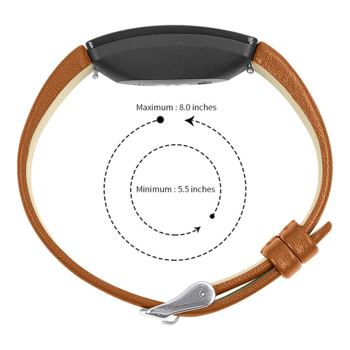 Fb.l32.2 Alt Brown StrapsCo Smooth Leather Watch Band Strap For Fitbit Inspire & Inspire HR