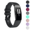 Fb.r42.1 Gallery Black StrapsCo Silicone Rubber Watch Band Strap For Fitbit Inspire & Inspire HR Small Large