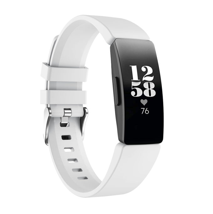 Fb.r42.22 Main White StrapsCo Silicone Rubber Watch Band Strap For Fitbit Inspire & Inspire HR Small Large