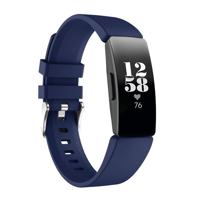 Fb.r42.5 Main Midnight Blue StrapsCo Silicone Rubber Watch Band Strap For Fitbit Inspire & Inspire HR Small Large