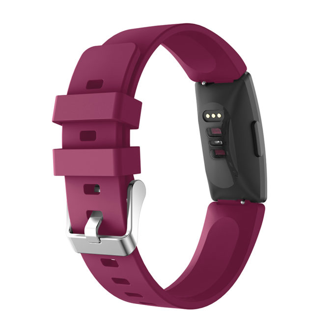 Fb.r42.6 Back Purple Sangria StrapsCo Silicone Rubber Watch Band Strap For Fitbit Inspire & Inspire HR Small Large