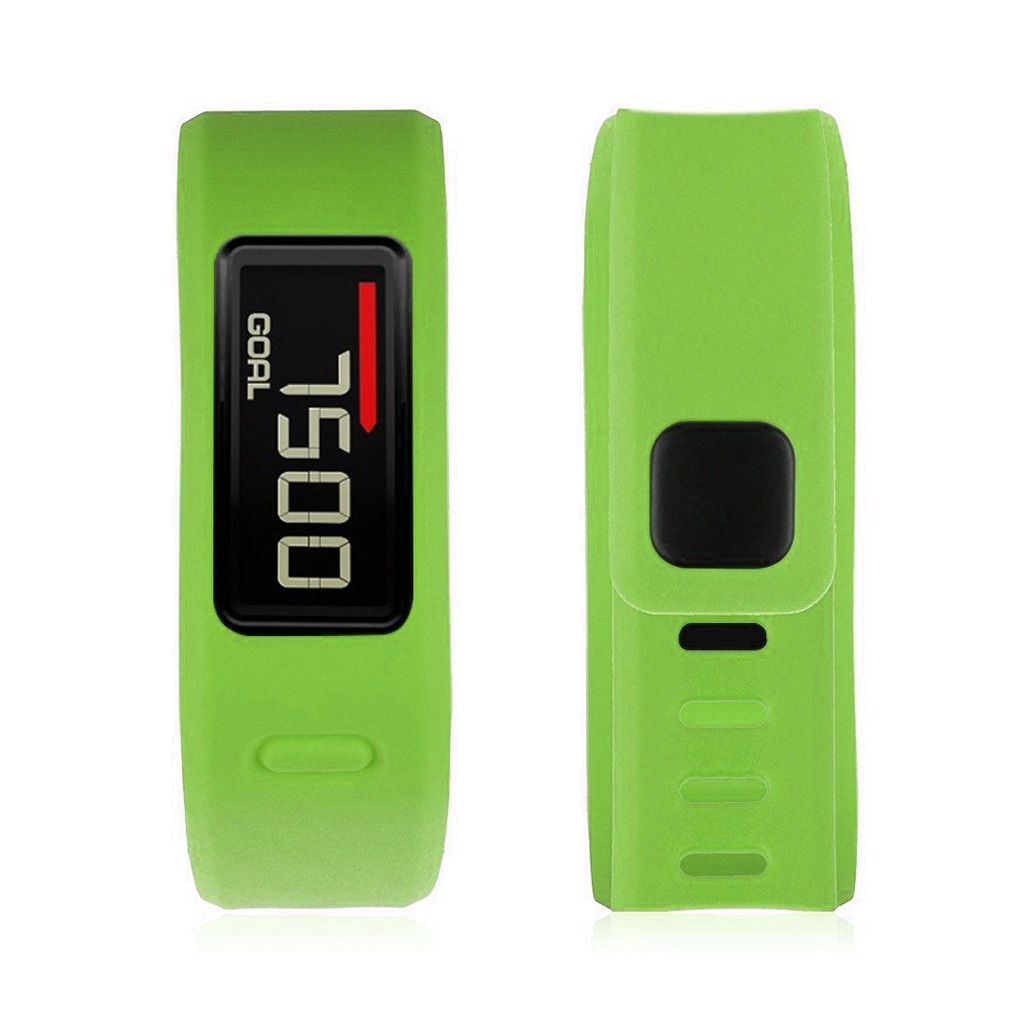 G.r2.11b Main Lime Green Silicone Rubber Watch Band Strap For Garmin Vivofit