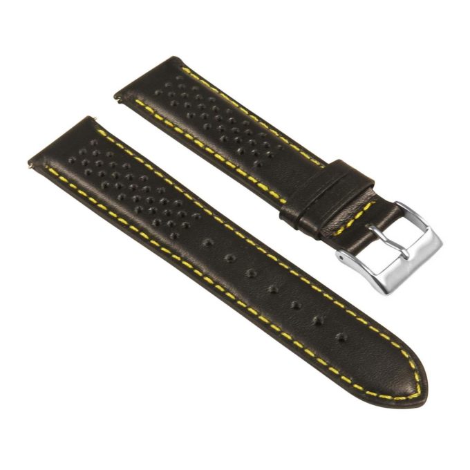 St22.1.10 Angle Black & Yellow Perforated Rally Strap