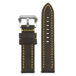 St25.1.10 Up Black & Yellow Heavy Duty Carbon Fiber Watch Strap