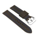 St25.1.5 Angle Black & Blue Heavy Duty Carbon Fiber Watch Strap