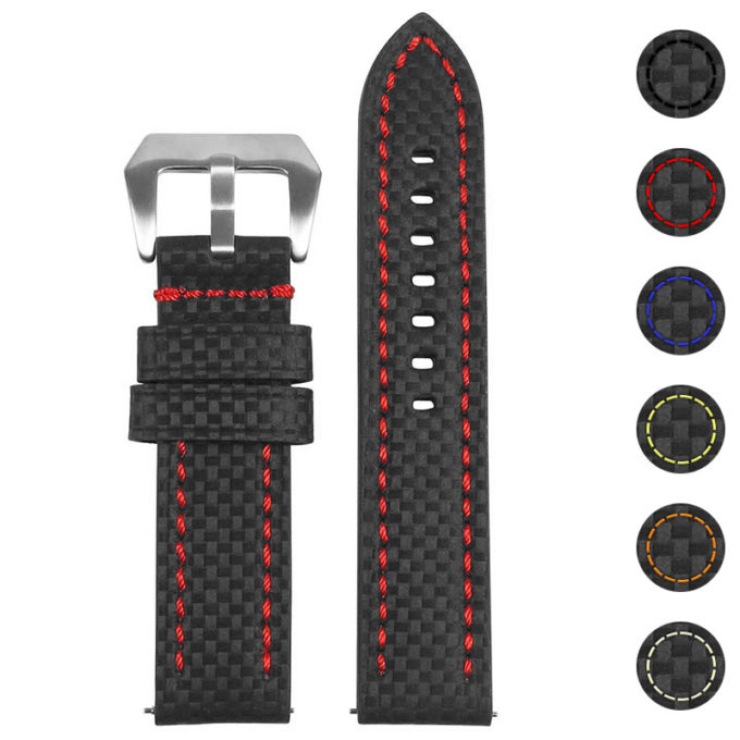 St25.1.6 Gallery Black & Red Heavy Duty Carbon Fiber Watch Strap.jpg