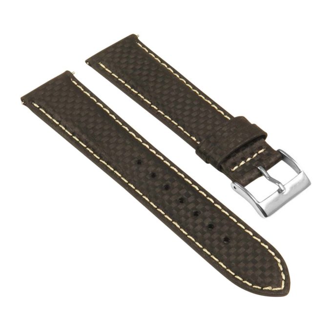 St27.1.22 Angle Black & White Carbon Fiber Strap