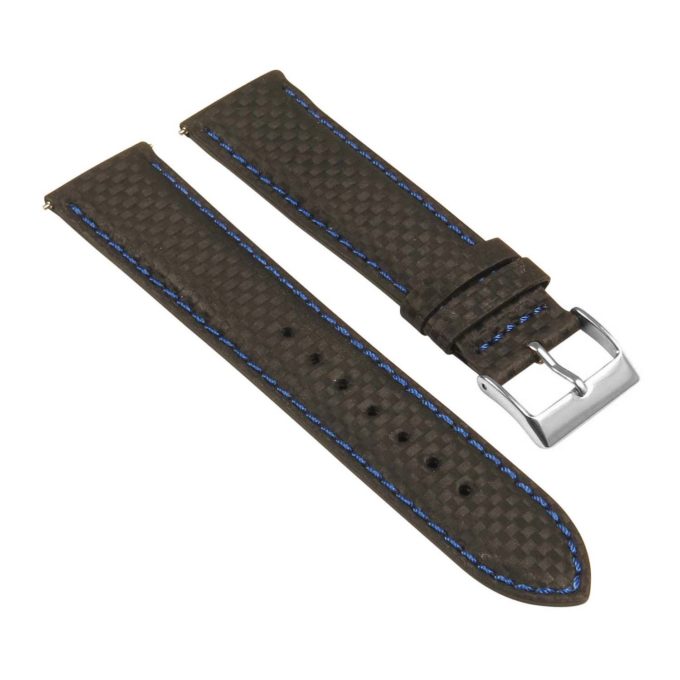 St27.1.5 Angle Black & Blue Carbon Fiber Strap