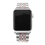 A.m4.ss.rg Front Silver & Rose Gold StrapsCo Stainless Steel Link Watch Band Strap For Apple Watch Series 1234 38mm 40mm 42mm 44mm