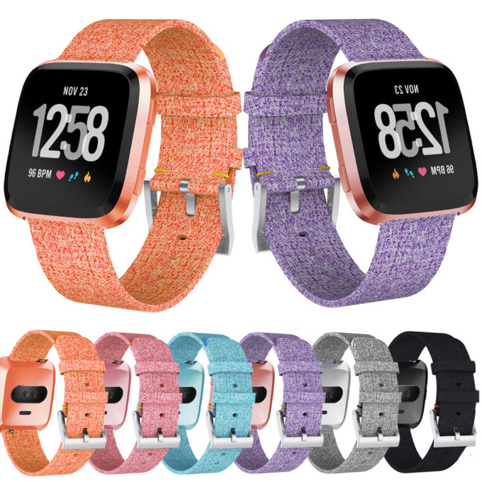 Fb.c3 All Colors StrapsCo Canvas Watch Band Strap For Fitbit Versa