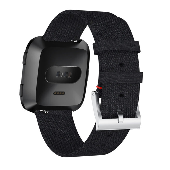 Fb.c3.1 Main Black StrapsCo Canvas Watch Band Strap For Fitbit Versa