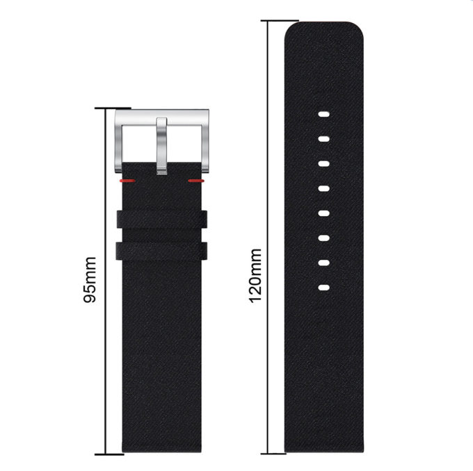 Fb.c3.1 Up Black StrapsCo Canvas Watch Band Strap For Fitbit Versa
