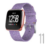 Fb.c3.18 Front Purple StrapsCo Canvas Watch Band Strap For Fitbit Versa