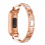 Fb.m70.rg Main Rose Gold StrapsCo Alloy Watch Bracelet Band Strap With Rhinestones For Fitbit Charge 3