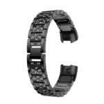 Fb.m71.mb Alt Black StrapsCo Block Link Alloy Watch Bracelet Band Strap With Rhinestones For Fitbit Charge 3