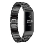 Fb.m71.mb Front Black StrapsCo Block Link Alloy Watch Bracelet Band Strap With Rhinestones For Fitbit Charge 3