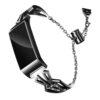 Fb.m72.mb Main Black StrapsCo Stainless Steel Watch Bracelet Band Strap With Rhinestones For Fitbit Charge 3