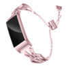 Fb.m72.pg Main Pink Gold StrapsCo Stainless Steel Watch Bracelet Band Strap With Rhinestones For Fitbit Charge 3