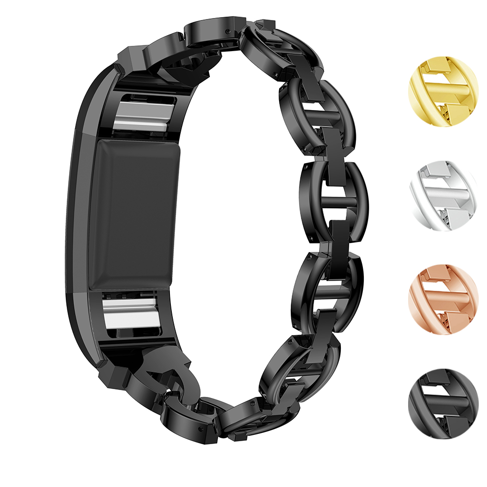 Link Bracelet with Rhinestones For Fitbit Charge 2 | StrapsCo
