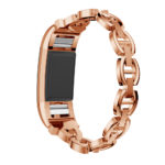 Fb.m75.rg Main Rose Gold StrapsCo Alloy Watch Bracelet Band Strap With Rhinestones For Fitbit Charge 2