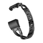 Fb.m76.mb Angle Black StrapsCo Alloy Watch Bracelet Band Strap With Rhinestones For Fitbit Charge 2