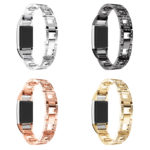 Fb.m77 All Colors StrapsCo Alloy Watch Bracelet Band Strap With Rhinestones For Fitbit Charge 2