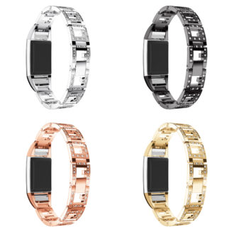 Fb.m77 All Colors StrapsCo Alloy Watch Bracelet Band Strap With Rhinestones For Fitbit Charge 2