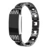 Fb.m77.mb Front Black StrapsCo Alloy Watch Bracelet Band Strap With Rhinestones For Fitbit Charge 2