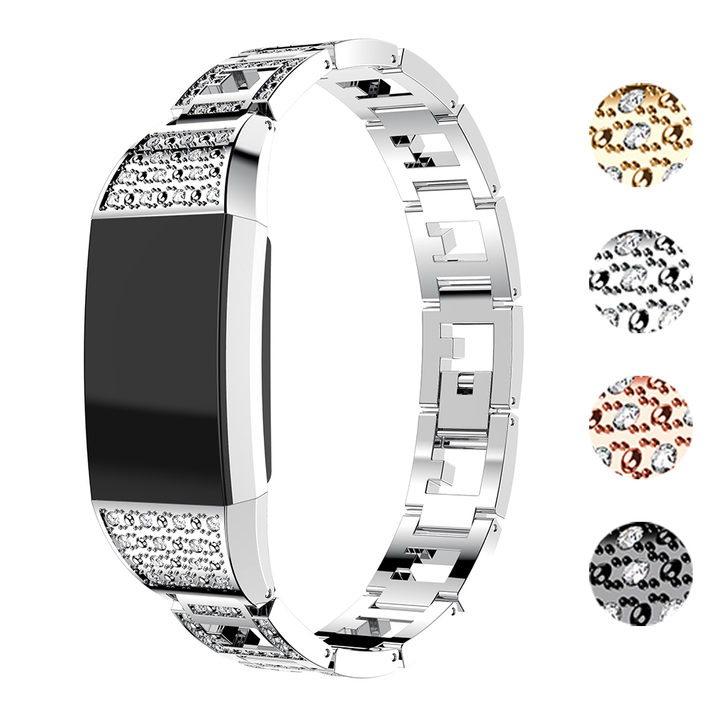 Alloy Band with Rhinestones for Charge 2 | StrapsCo