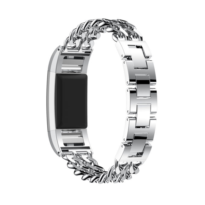 Fb.m78.ss Back Silver StrapsCo Alloy Chain Link Watch Bracelet Band Strap For Fitbit Charge 2