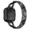 Fb.m79.mb Main Black StrapsCo Alloy Watch Bracelet Band Strap With Rhinestones For Fitbit Versa