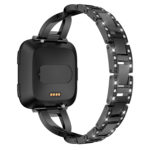Fb.m79.mb Main Black StrapsCo Alloy Watch Bracelet Band Strap With Rhinestones For Fitbit Versa