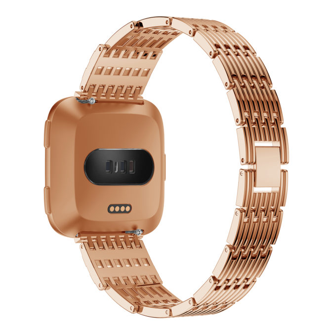 Fb.m81.rg Main Rose Gold StrapsCo Alloy Watch Bracelet Band Strap With Rhinestones For Fitbit Versa