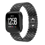 Fb.m83.mb Front Black StrapsCo Octagon Alloy Watch Bracelet Band Strap For Fitbit Versa