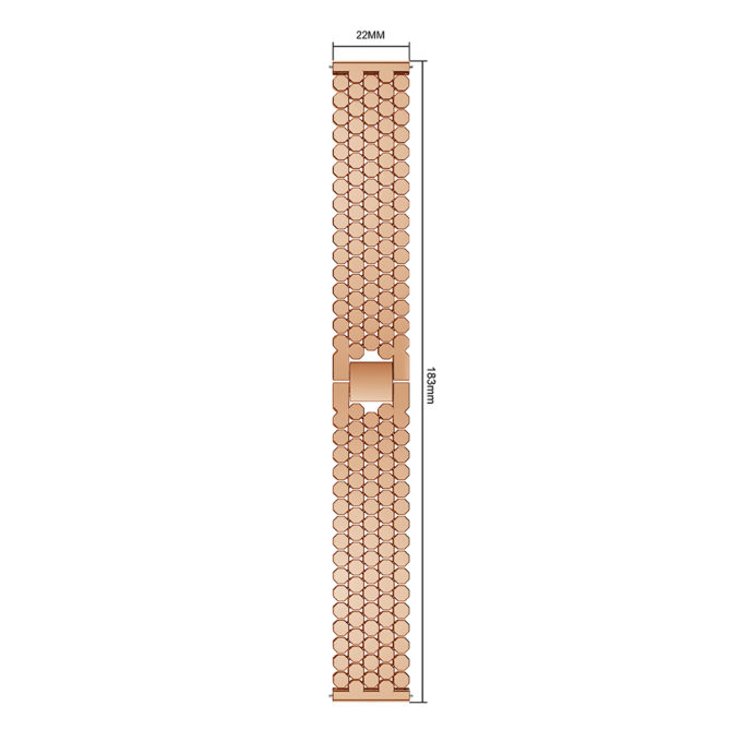 Fb.m83.rg Up Rose Gold StrapsCo Octagon Alloy Watch Bracelet Band Strap For Fitbit Versa