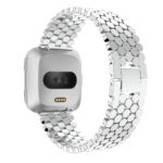 Fb.m83.ss Main Silver StrapsCo Octagon Alloy Watch Bracelet Band Strap For Fitbit Versa