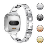 Fb.m84.ss Gallery Silver StrapsCo Alloy Watch Bracelet Band Strap With Rhinestones For Fitbit Versa