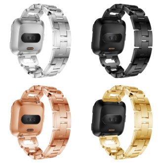 Fb.m85 All Colors StrapsCo D Link Alloy Watch Bracelet Band Strap With Rhinestones For Fitbit Versa