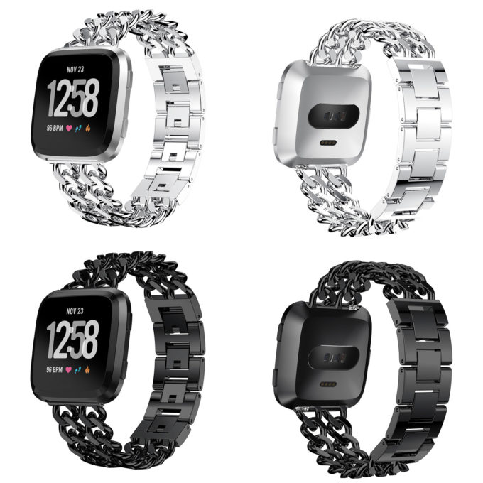 Fb.m86 All Colors StrapsCo Alloy Chain Link Watch Bracelet Band Strap For Fitbit Versa