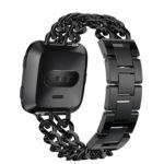 Fb.m86.mb Main Black StrapsCo Alloy Chain Link Watch Bracelet Band Strap For Fitbit Versa