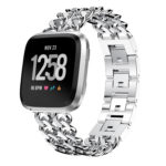 Fb.m86.ss Front Silver StrapsCo Alloy Chain Link Watch Bracelet Band Strap For Fitbit Versa